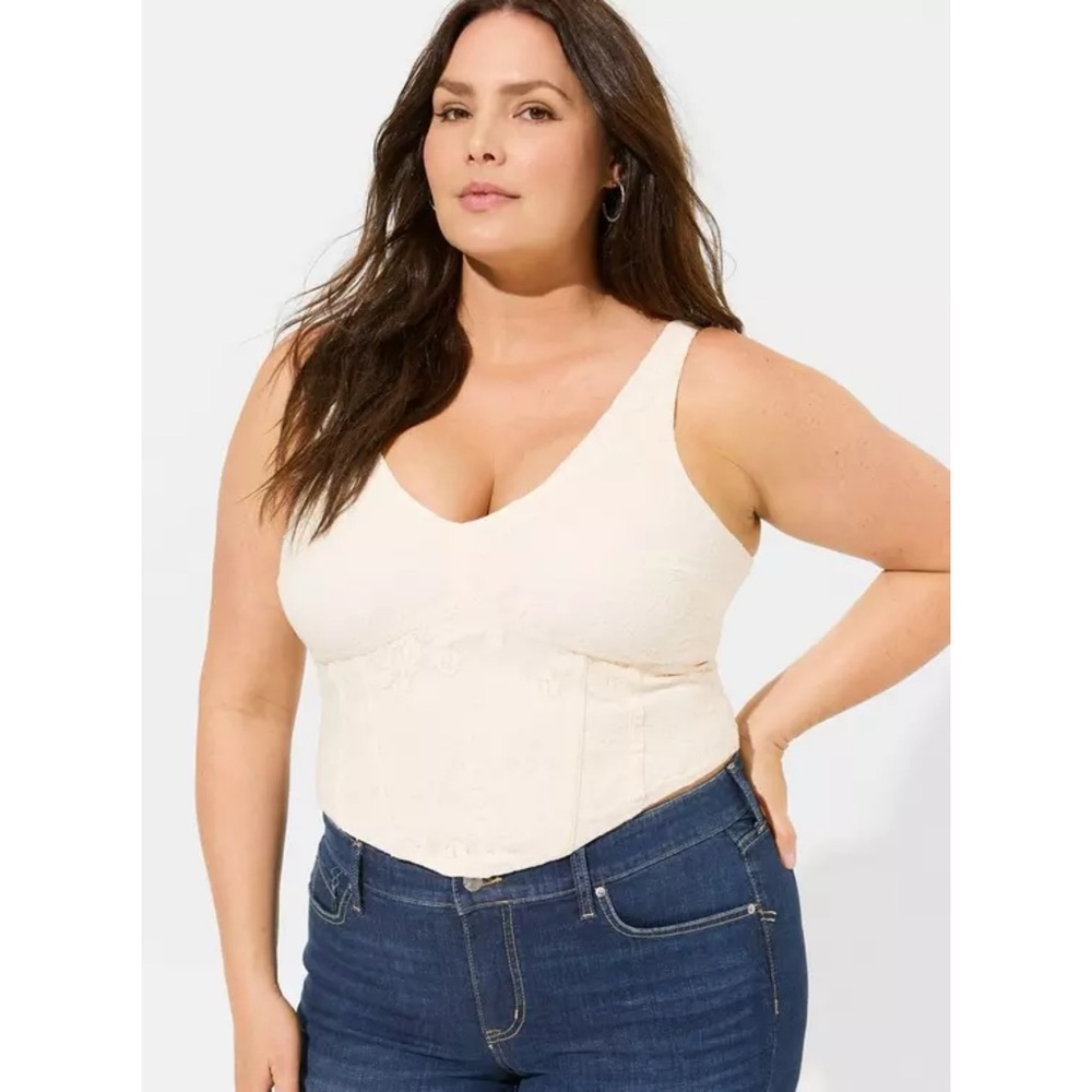 NWT Torrid Lace Corset Crop Top in Dew Size 3X